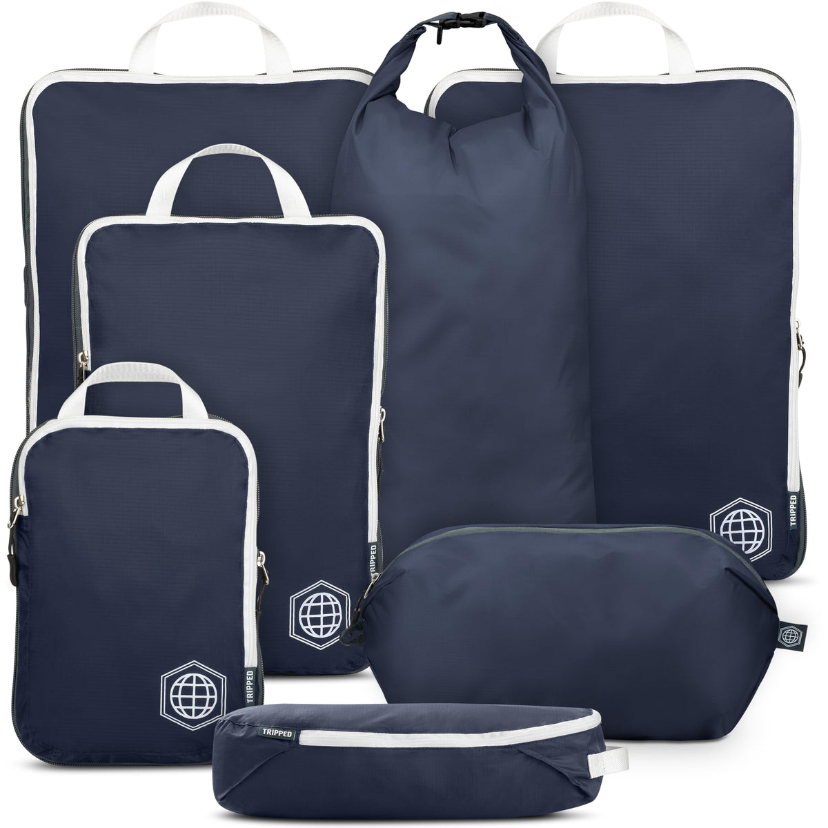 TRIPPED Travel Gear Large Compression Packing Cubes 7-Piece Set for Travel