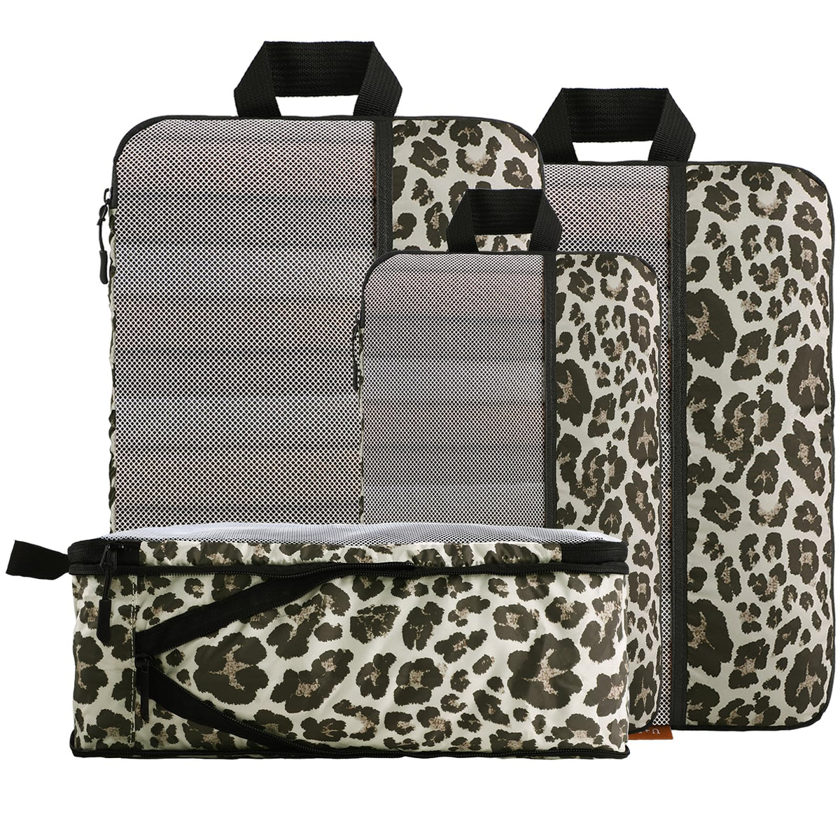 U+U 10 Set Compression Packing Cubes, Travel Organizers (Polka Dot)