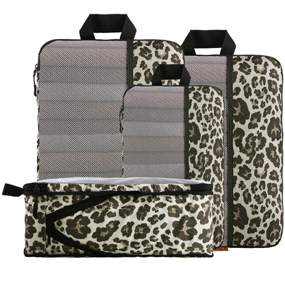 U+U 10 Set Compression Packing Cubes, Travel Organizers (Polka Dot)