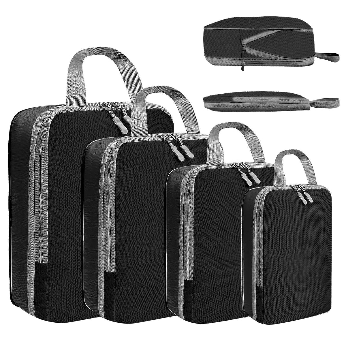 LANSKLBD 6/8 Set Packing Cubes for Suitcases Travel Luggage Packing Organizers,Travel Accessories Essentials Luggage Organizer with Shoe/Tioletry/Laundry Bag (Beige, 8 set)
