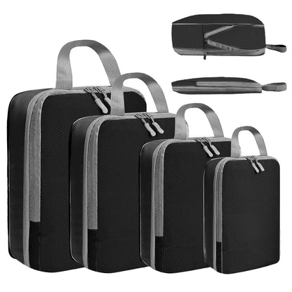 LANSKLBD 6/8 Set Packing Cubes for Suitcases Travel Luggage Packing Organizers,Travel Accessories Essentials Luggage Organizer with Shoe/Tioletry/Laundry Bag (Beige, 8 set)