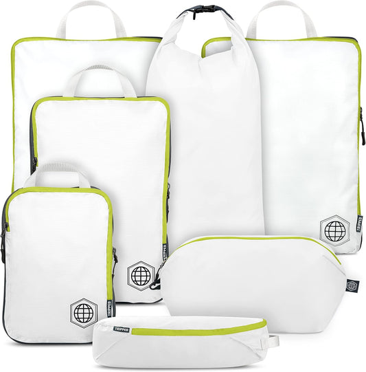 TRIPPED Travel Gear Large Compression Packing Cubes 7-Piece Set for Travel