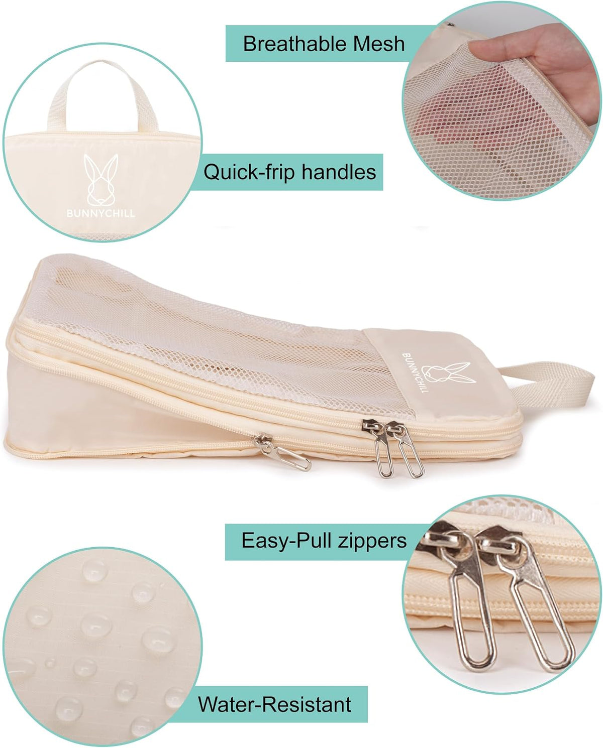 6/8 Set Space Saving Compression Packing Cubes Lightweight Packing Cube