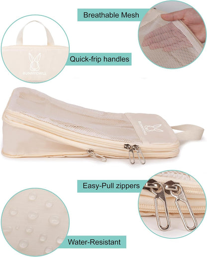 6/8 Set Space Saving Compression Packing Cubes Lightweight Packing Cube