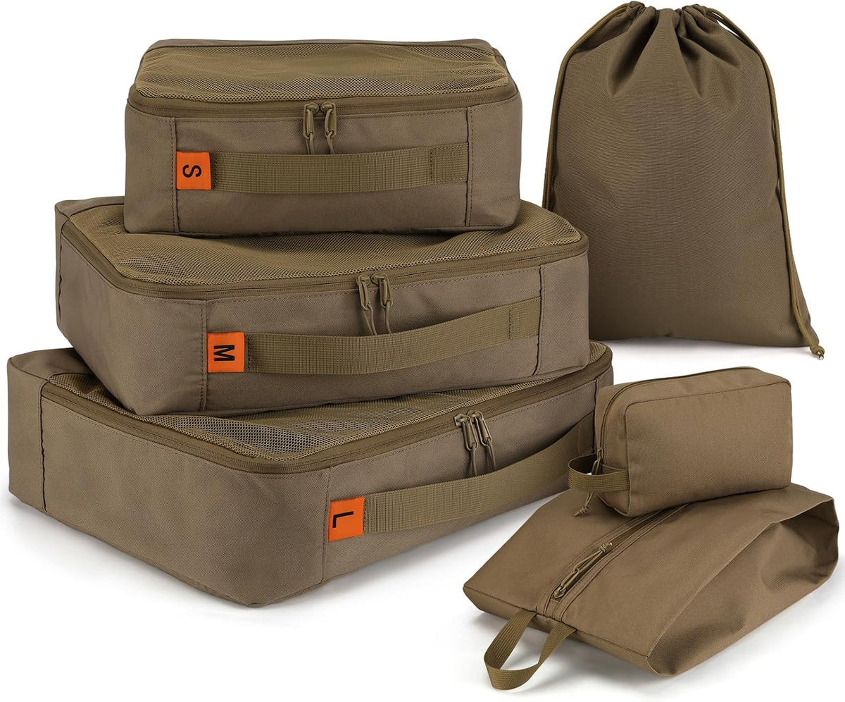 ZOMFELT 6 Pcs Packing Cubes for Travel Cubes & Sturdy Packing Organizers