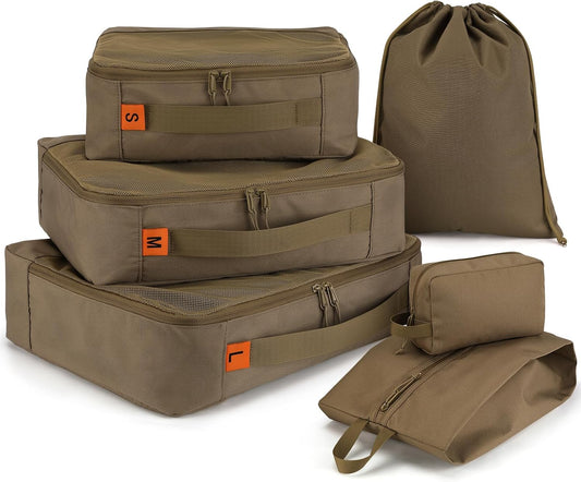 ZOMFELT 6 Pcs Packing Cubes for Travel Cubes & Sturdy Packing Organizers