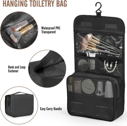 Veken 10 Set/8 Set Packing Cubes for Travel Essentials,Anti-Wrinkle Buckled Suitcase Organizer for Shoe & Toiletry Bag,Carry On Luggage Bag for Airplane & College Dorm Room Accessories,Women Men Gifts