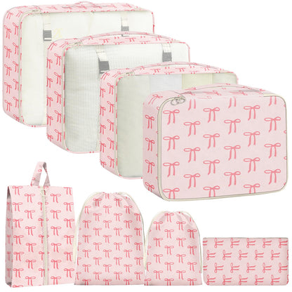 Packing Cubes for Travel - 8 Set Luggage Organizer Bags for Family, Mesh Breathable Packing Cubes for Suitcases Durable Travel Essentials Bags Set