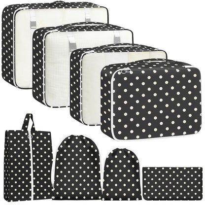Packing Cubes for Travel - 8 Set Luggage Organizer Bags for Family, Mesh Breathable Packing Cubes for Suitcases Durable Travel Essentials Bags Set