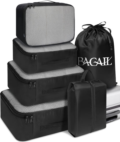 BAGAIL 8 Set Packing Cubes Luggage Packing Organizers for Travel Accessories-Matcha Green