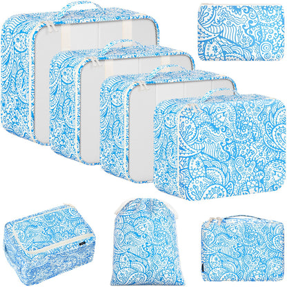 BAGAIL 8 Set Packing Cubes Luggage Packing Organizers for Travel Accessories-Matcha Green