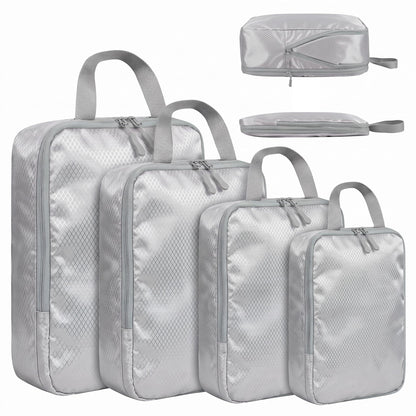 LANSKLBD 6/8 Set Packing Cubes for Suitcases Travel Luggage Packing Organizers,Travel Accessories Essentials Luggage Organizer with Shoe/Tioletry/Laundry Bag (Beige, 8 set)